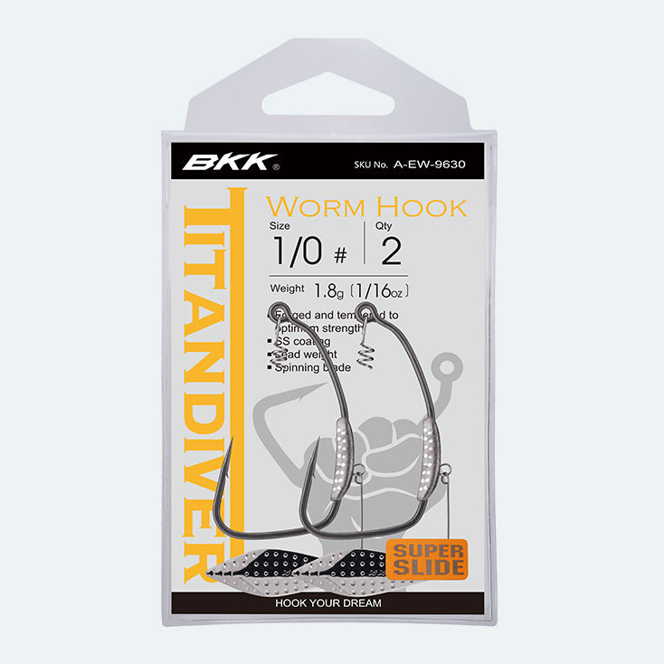 BKK Titan Diver Worm Hook - Pack of 2