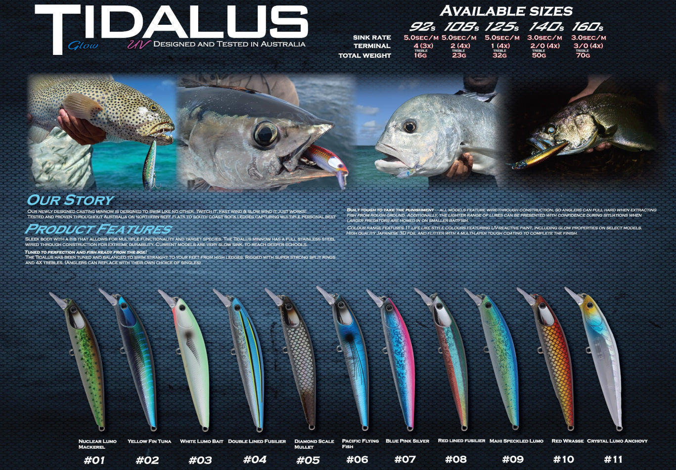 Ocean's Legacy Tidalus Minnow 125mm/32g