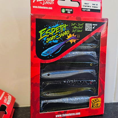 Fishus Espetit Soft Shad - 80mm / 2.4gr  Pack Of 10