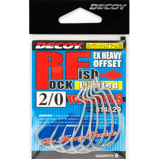 Decoy Worm 13S Rock Fish Hook 3/0 - Pack of 5