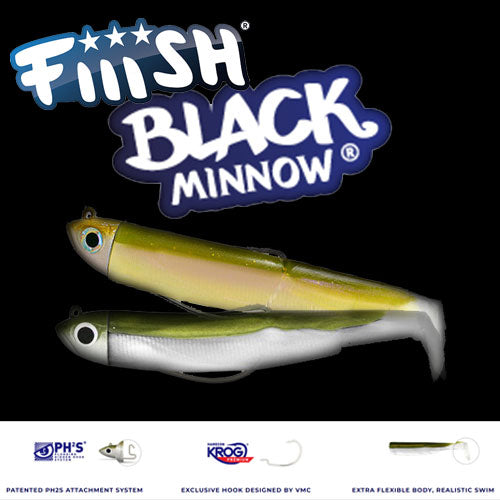 Fiiish Black Minnow 160mm No 5 Combo Off Shore 60g White/Phospho